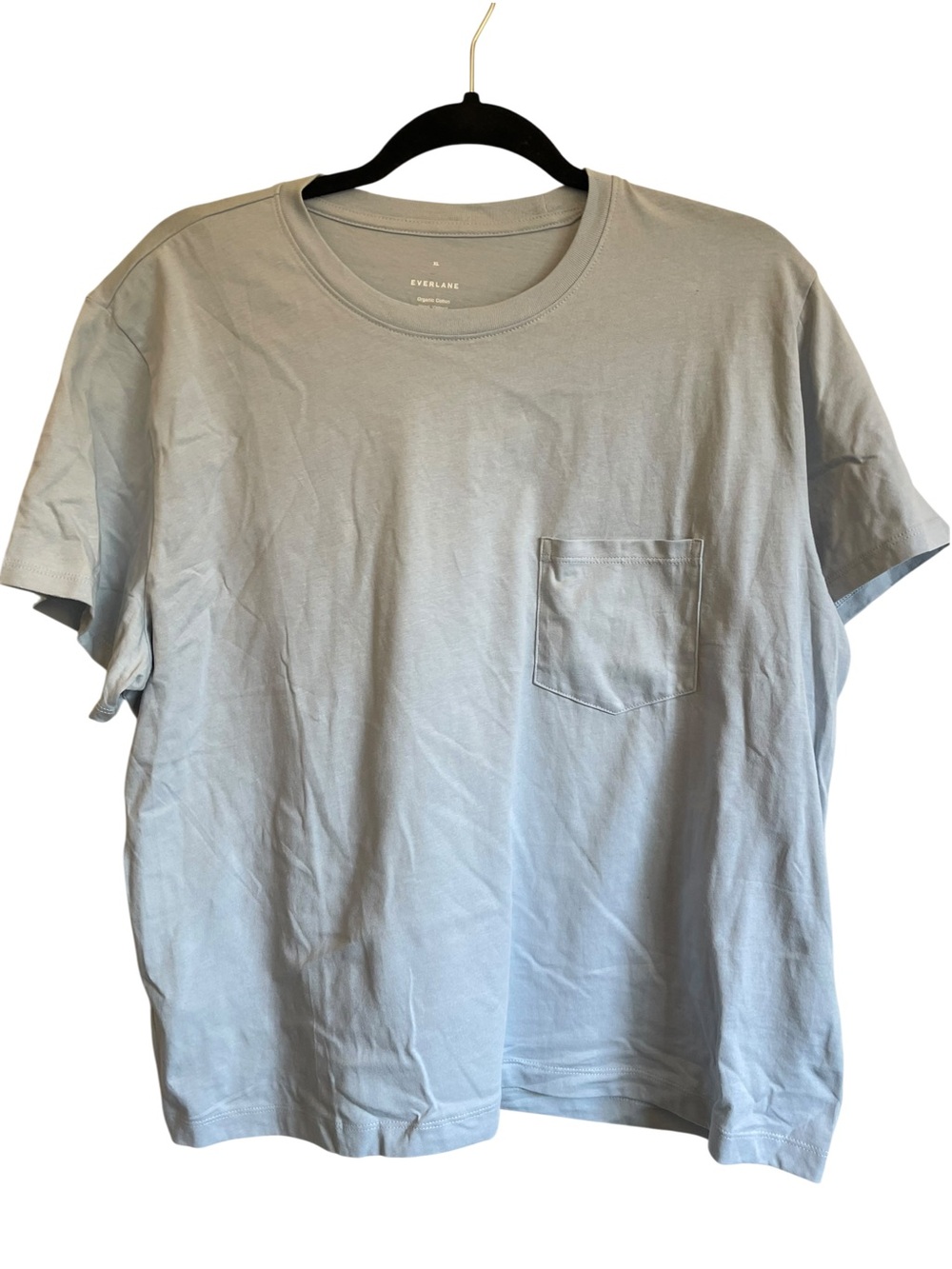 Everlane Light Blue Organic Cotton Pocket Tee - Crew Neck NWOT
